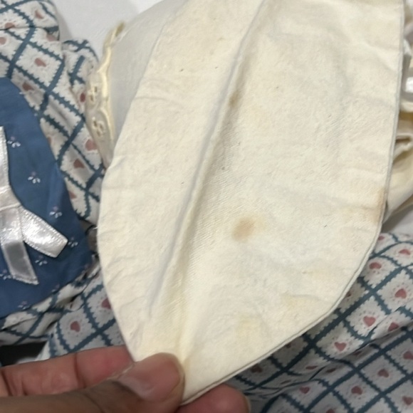 Vintage Handmade Stuffed Bunny Rabbit - Blue and White. - Picture 7 of 9